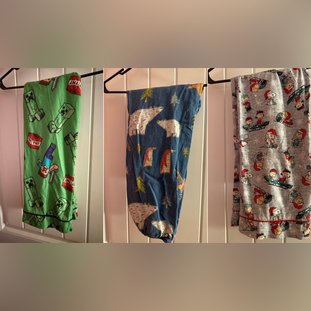 Lot of three flannel PJ pants